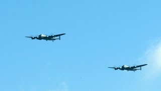 Lancaster Bombers Flyover  Barnoldswick [upl. by Grannie]