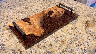 Epoxy Resin Coffee Bean Charcuterie Board [upl. by Cornelia]