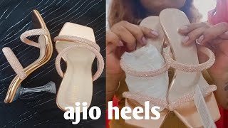 ajio heels  rose gold heels MFT COUTURE heels [upl. by Kozloski]