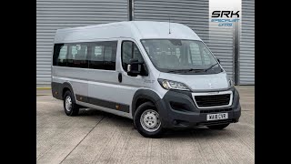 2018 Peugeot Boxer L4H2 MinibusLite lightweight 17 seater minibus available at wwwsrkcarscouk [upl. by Atined]