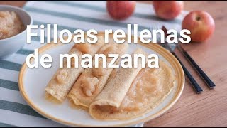 Filloas rellenas de compota de manzana [upl. by Ahsimet457]