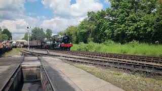 Betton Grange and Dinmore Manor double head away from Toddington May 2024 [upl. by Atteugram]