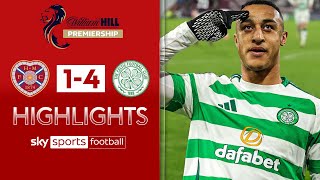 The Bhoys go clear at the top of the table  Hearts 14 Celtic  Scottish Premiership highlights [upl. by Olnay]