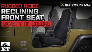 Jeep Wrangler Rugged Ridge Reclining Front Seat 19872002 YJ TJ Review amp Install [upl. by Karna]