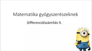 GYTK matek 4 óra differenciálszámítás 9 [upl. by Jez735]