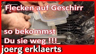 Geschirrspüler reinigen weißen BelagFlecken entfernen Spülmaschine Tutorial Nr 241 [upl. by Scholem]