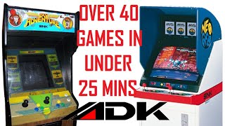 Over 40 Alpha Denshi ADK Arcade Games In Under 25 Minutes [upl. by Ariamoy]