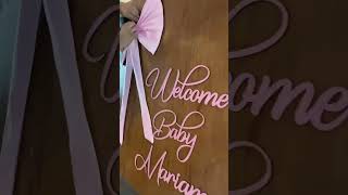 Welcoming Baby Mariam With A Ribbon baby newbornbaby [upl. by Nikolos]