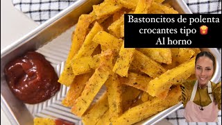 Bastoncitos de polenta crocantes tipo 🍟  al horno [upl. by Naut]