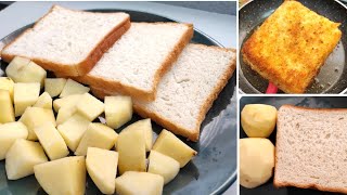 quick amp Crunchy Breakfast Recipe Bread Potato Snacks Easy Bread potato snacks [upl. by Palgrave]