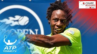 Gael Monfils EPIC match point saves amp win vs Nishikori  Coupe Rogers Montreal 2017 [upl. by Whitcomb]