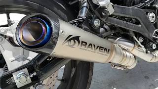 Benelli leoncino 500 Raven full system exhaust test sound [upl. by Rosalia]