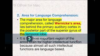 FUNCTIONS OF THE SPECIFIC CORTICAL AREASPART2 [upl. by Asirrom]