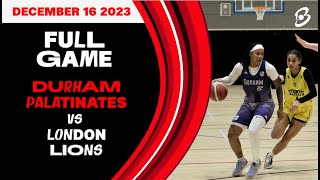 Durham Palatinates vs London Lions Championship  LIVE [upl. by Ami648]