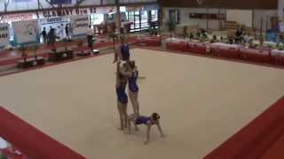 Championnat de France UNSS gymnastique acrobatique Clamart 4414 Katia Kraemer [upl. by Naitsirc151]