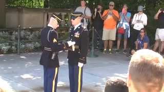 Arlington National Cemetery Changing of the Guard 3rd US Infantry Regiment September 15 2014 [upl. by Nador75]