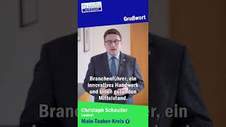 Grußwort Christoph Schauder Landrat MainTauberKreis [upl. by Etnaik]