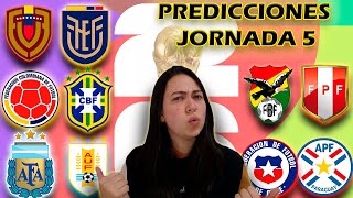 PREDICCIÓN ELIMINATORIAS MUNDIAL 2026🌎⚽  JORNADA 5🔥 [upl. by Ahsit]