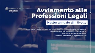 Avviamento alle Professioni Legali  Master di II Livello  Università di Pavia [upl. by Llenhoj617]