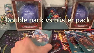 Double pack vs blister pack battle OP08 two legends onepiece onepiecetcg cards luffy animetcg [upl. by Leinaj]