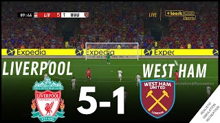 Liverpool vs West Ham United 51 MATCH HIGHLIGHTS • Video Game Simulation amp Recreation [upl. by Aeslehc]