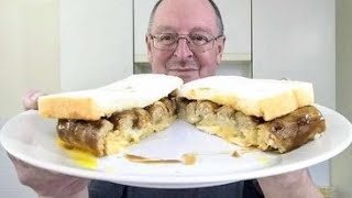 Sausage Mash amp Gravy Sandwich  Food Idea [upl. by Iruahs]