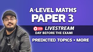 📝 ALevel Maths Paper 3  🔴 Live Stream  2PM  Predicted Topics  Ask Me Anything  Edexcel [upl. by Wassyngton]