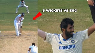 Jasprit Bumrah Bowling Today Match  Jasprit Take 6 Wickets Against Eng 2nd Test  Bumrah out Stokes [upl. by Julis]