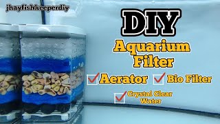 DIY Fish Tank Filter  How to make aquarium filter at Home [upl. by Yarrum951]