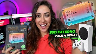 Unboxing e Teste do SSD EXTERNO WD BLACK XBOX SERIES S X ONE  Expansão de Memória [upl. by Sternick]