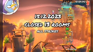 angry birds 2 clan battle 15122023 closed 13 rooms all strikes [upl. by Jadwiga]