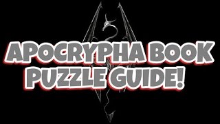 APOCRYPHA BOOK PUZZLE GUIDE SKYRIM REMASTERED SPECIAL EDITION [upl. by Krakow997]