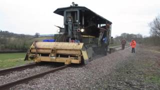 Matisa R7 Ballast Regulator at work on the GWSR [upl. by Rosalind]