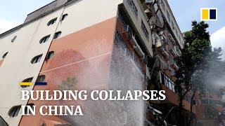 Building collapses in Shenzhen China [upl. by Ahsineg]