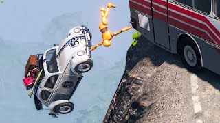 Cliff Drops Car Crashes 😂 30  BeamNG Drive  CRASHdriven [upl. by Ellerihs]