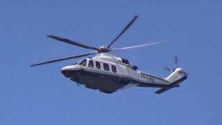 Leonardo AW139 T7LSS flying over Great Hollands from White Waltham to Farnborough on 21 Jun 2024 [upl. by Cooper]