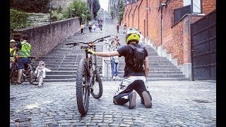 374 marches DÉSCALIER  😱 VTT DH Montagne de Bueren à Liège [upl. by Ycat]