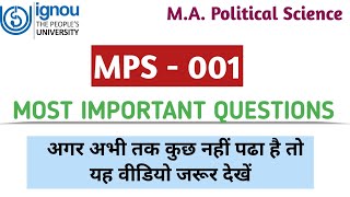 mps 001 important questions december 2024  ignou mps 001 important questions 202425 [upl. by Ocsinarf]