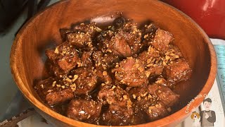 Saikoro Beef Cubes Recipe  Steak salpicao [upl. by Amirak]