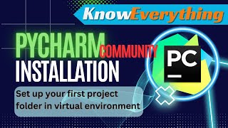 Pycharm installation with python 2024 Set up new project in pycharm virtual environment with python [upl. by Anhej168]