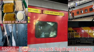 12957 Ahmedabad Delhi Swarna Jayanti Rajdhani Express full journey amp 2nd ac food review [upl. by Rokach297]