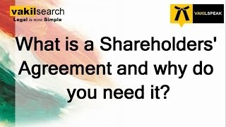 What is a Shareholders Agreement and why do you need it [upl. by Rehpinej]