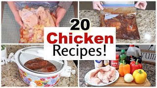 20 Chicken Slow Cooker Freezer Meals  The Ultimate Time Saver [upl. by Merton750]