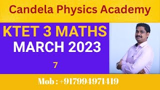 KTET category 3 mathematicsPrevious year question papers and solutionsMarch 2023Answer key7 [upl. by Siroled]