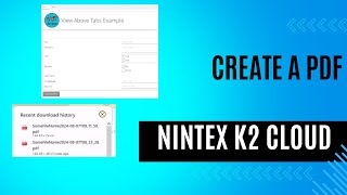 Nintex K2 SmartForm Create PDF [upl. by Behre]