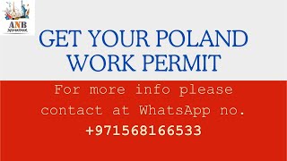 Get Your Poland Work Permit at a Low Cost But Salary is Reasonable  First Come First Serve Basis [upl. by Ydoc]