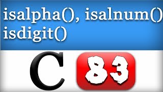 isalpha isalnum isdigit String functions in C Programming Video Tutorial [upl. by Aili]