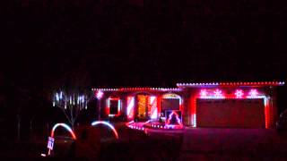 Porter Family Light Show 2015  Sleigh Ride [upl. by Freddi]