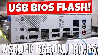 How To Use USB BIOS Flashback ASROCK B650M Pro RS [upl. by Liew15]