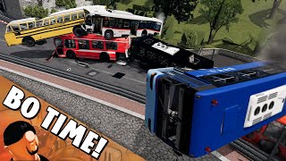 We Raced Buses In BeamNG This was Chaos [upl. by Rizas]